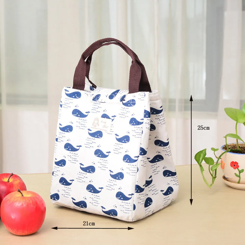 Portable Insulated Thermal Cooler Lunch Box Bento Tote Storage Bag