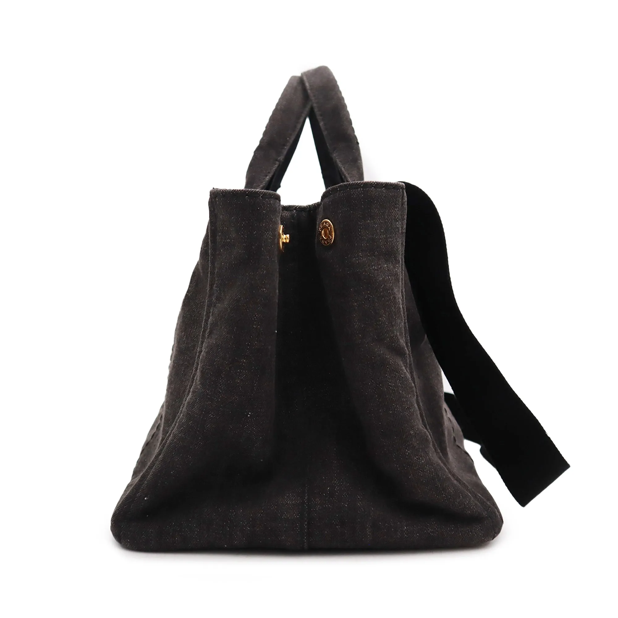 Prada Canapa Denim Convertible Tote Bag