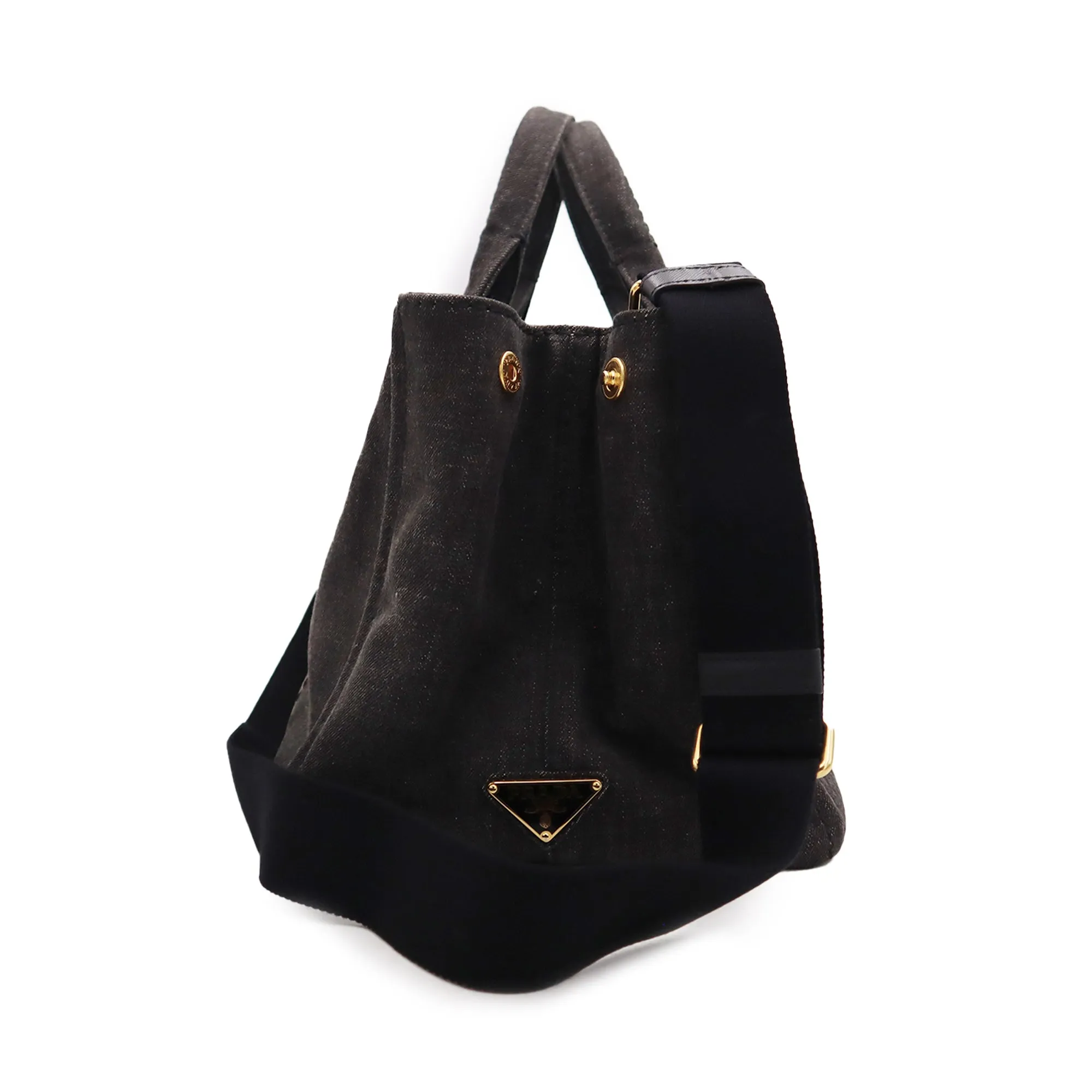 Prada Canapa Denim Convertible Tote Bag