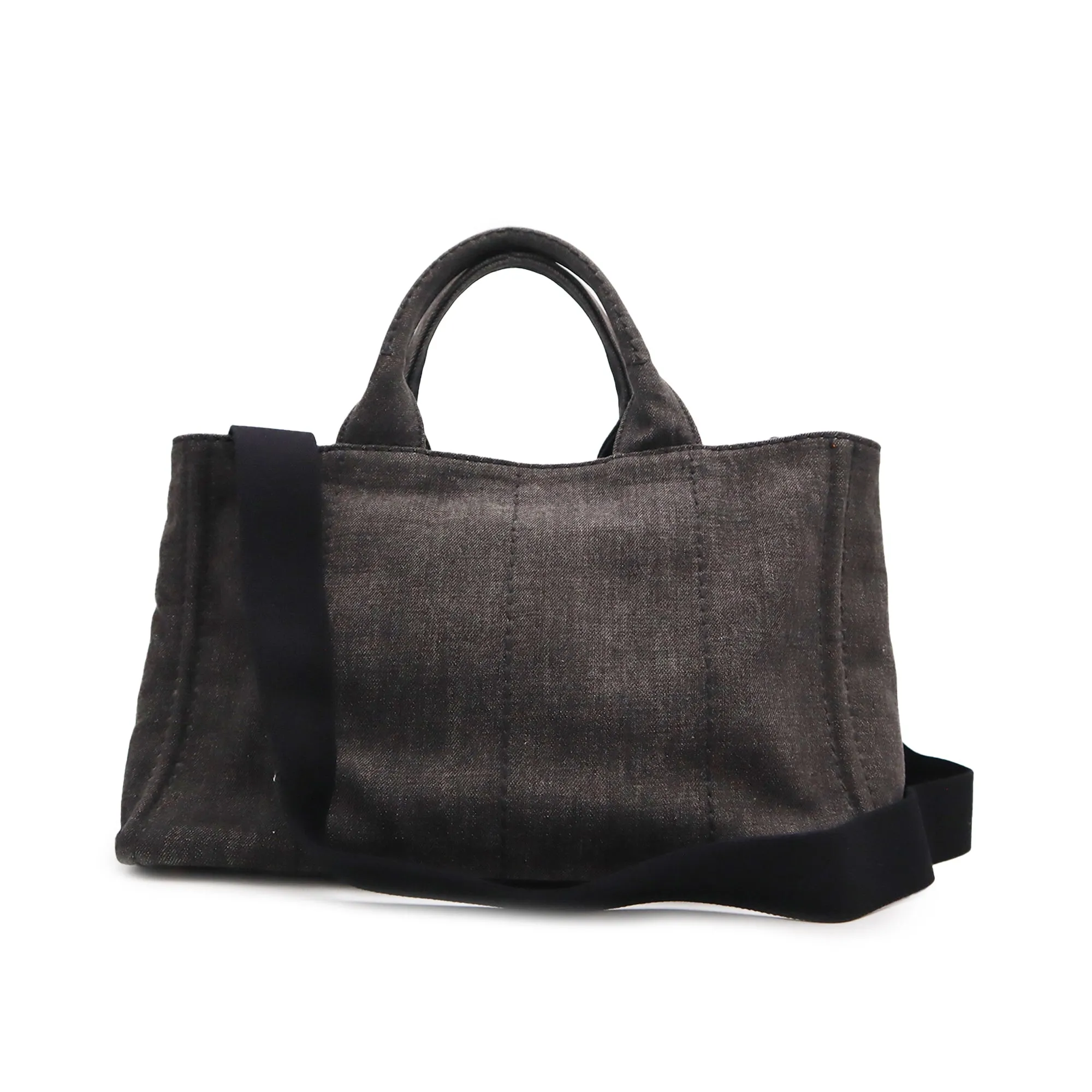 Prada Canapa Denim Convertible Tote Bag