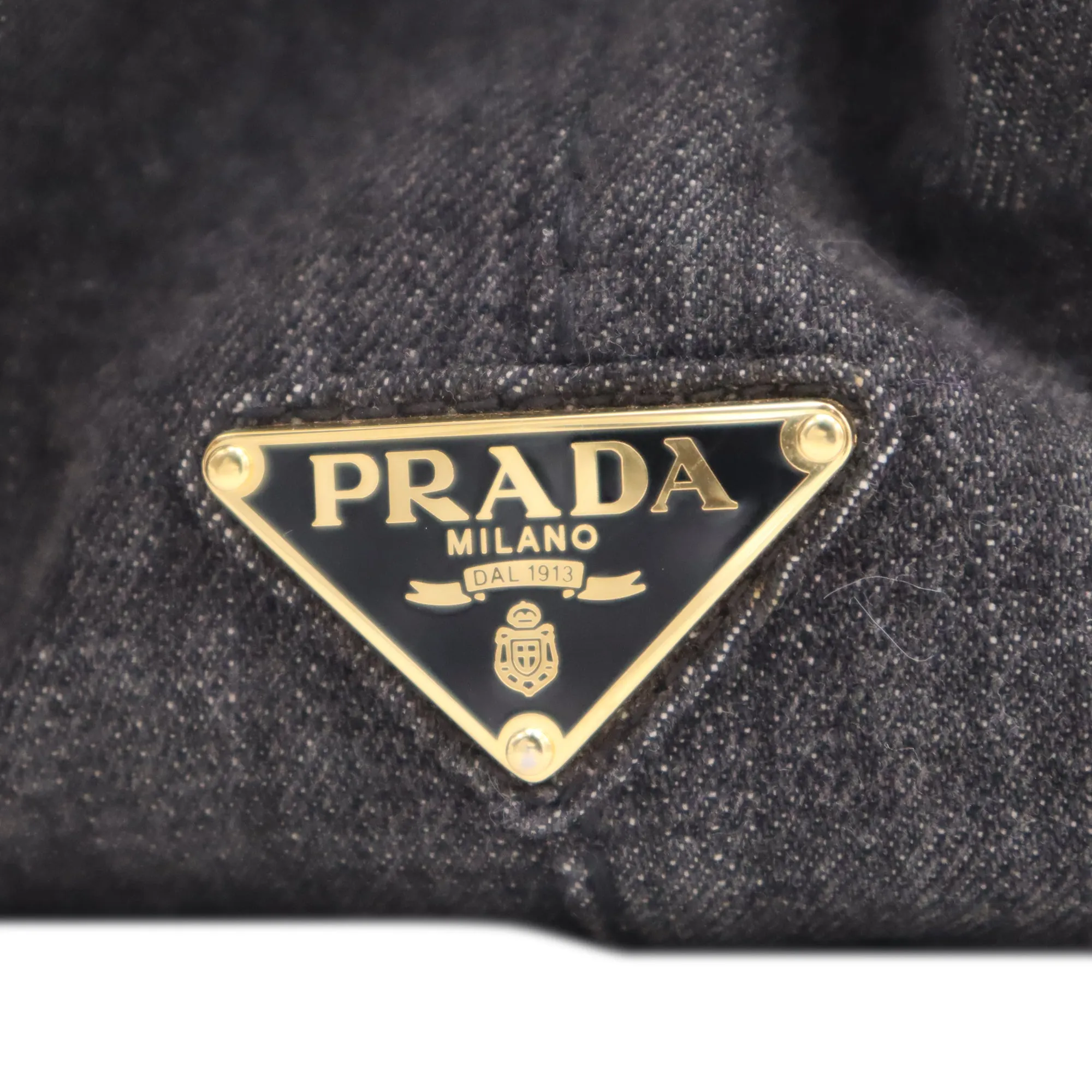 Prada Canapa Denim Convertible Tote Bag