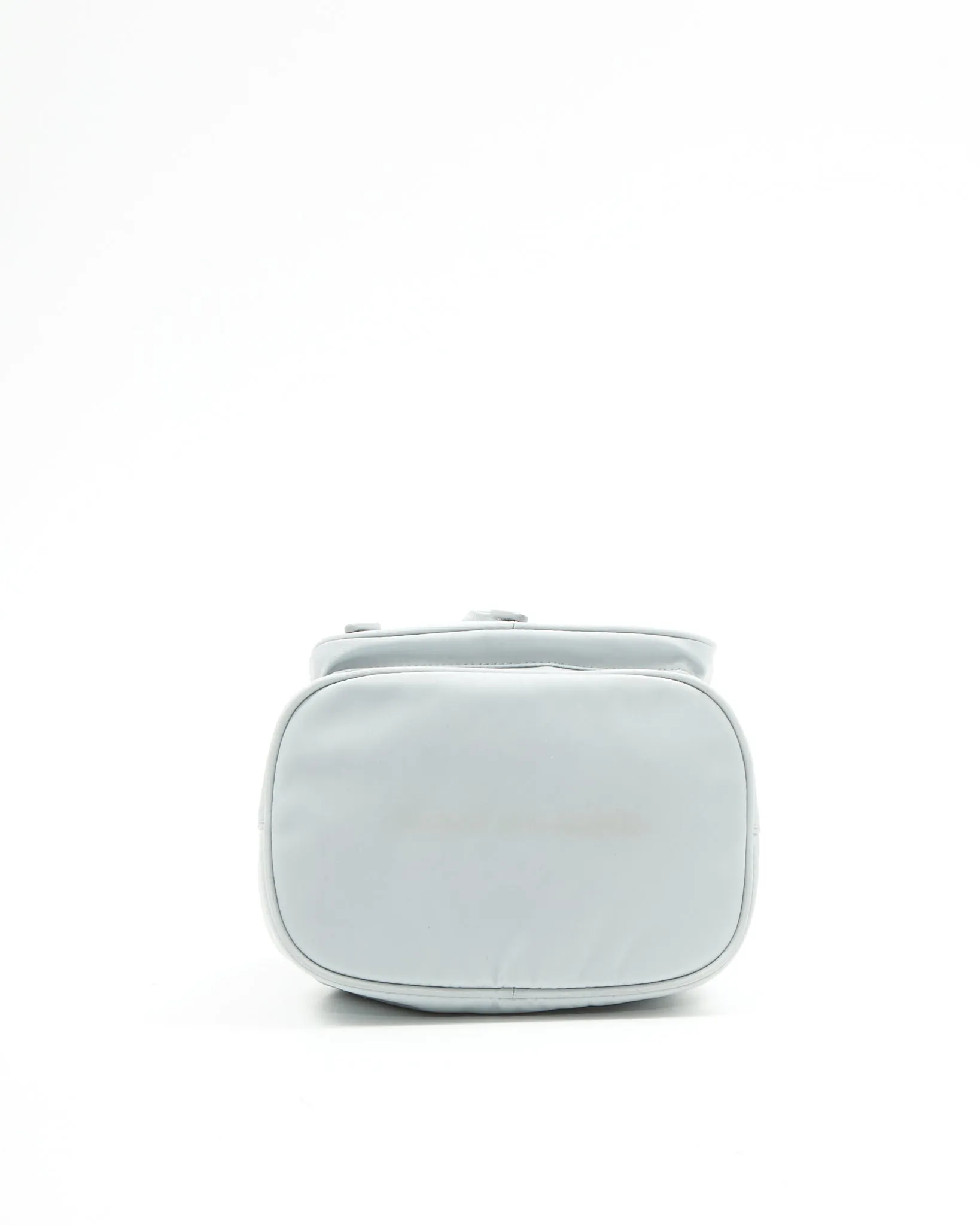 Prada Ice Blue Saffiano-Trimmed Tessuto Mini Bucket Bag