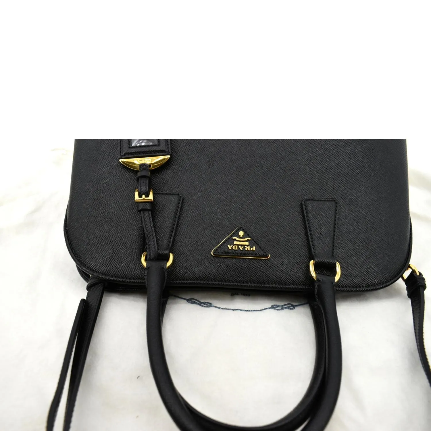 PRADA Lux Medium Promenade Saffiano Leather Shoulder Bag Black  - New Year Deals