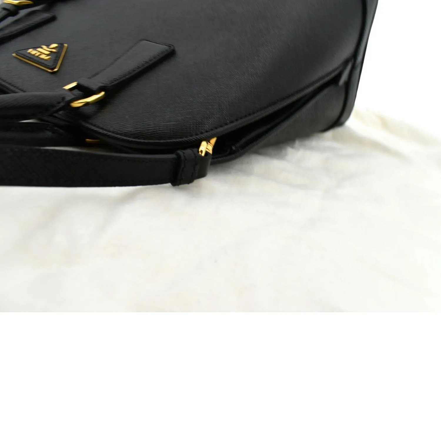 PRADA Lux Medium Promenade Saffiano Leather Shoulder Bag Black  - New Year Deals