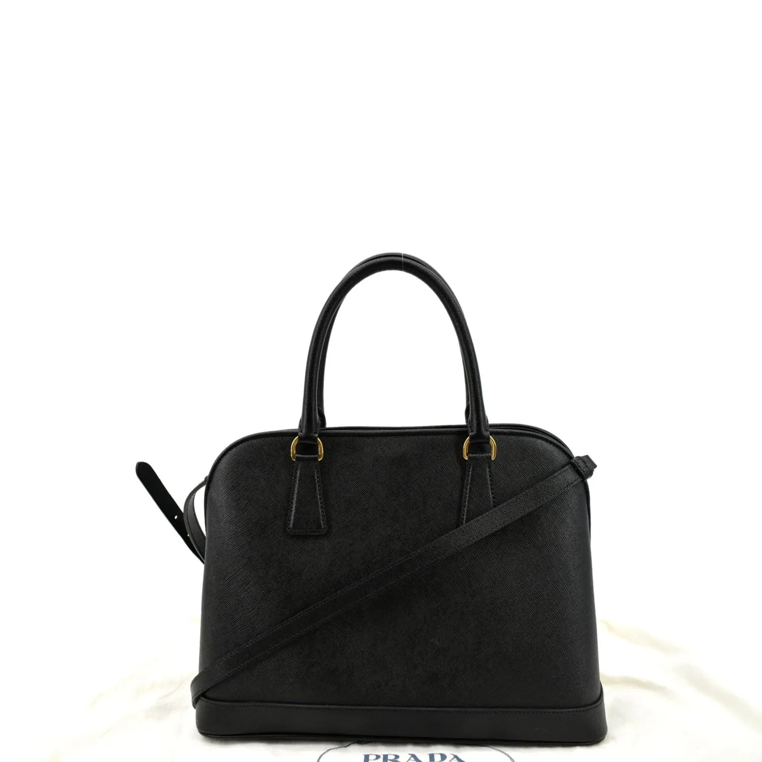 PRADA Lux Medium Promenade Saffiano Leather Shoulder Bag Black  - New Year Deals