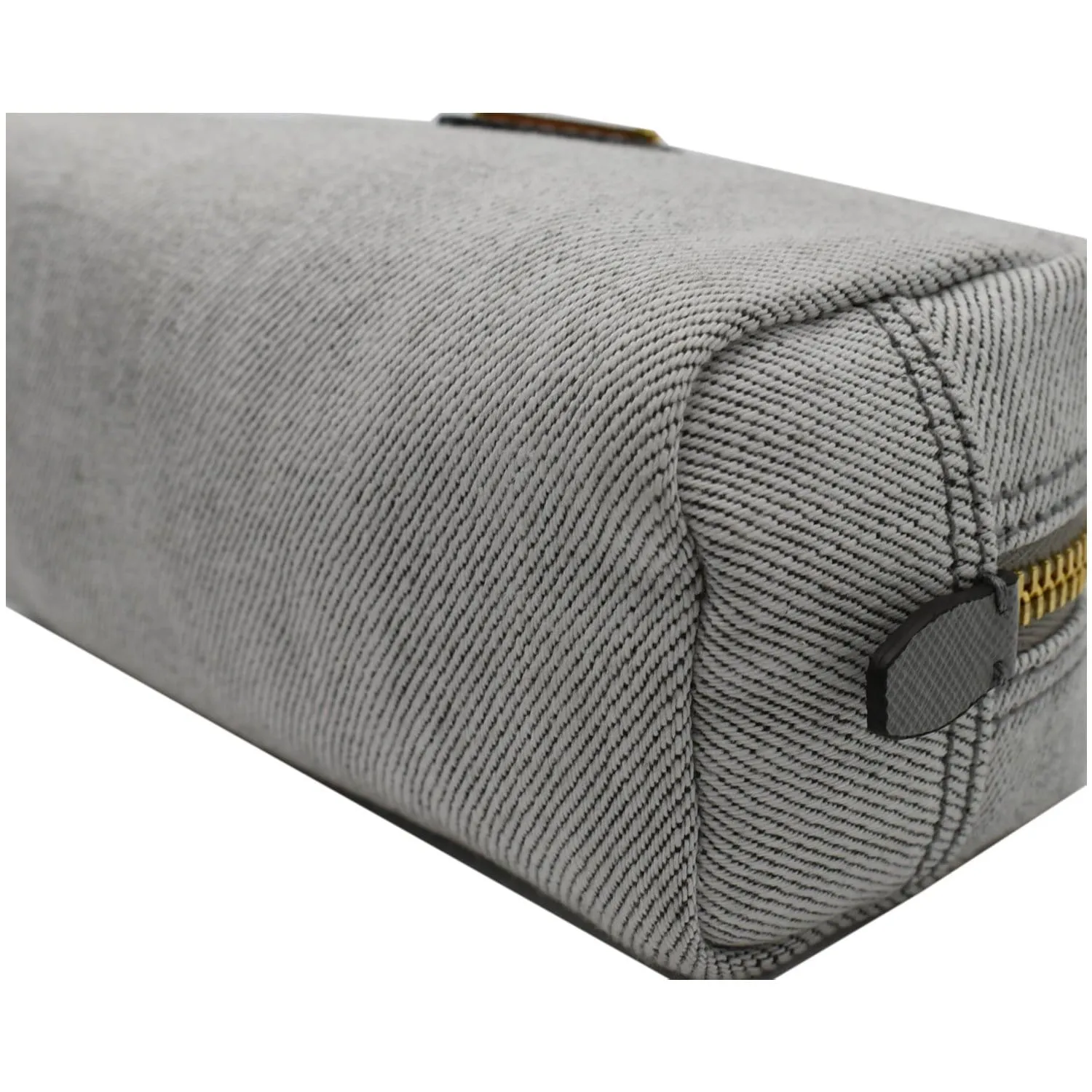 PRADA Milano Denim Canvas Pouch Bag Grey - 10% OFF