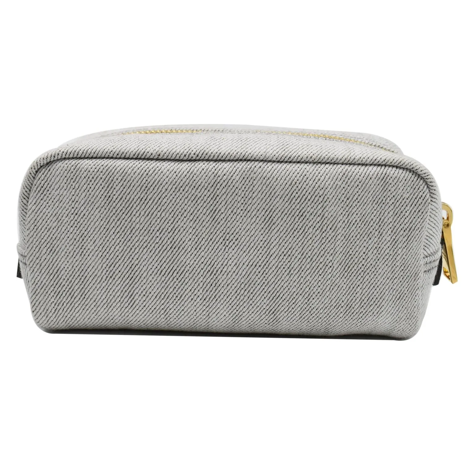 PRADA Milano Denim Canvas Pouch Bag Grey - 10% OFF