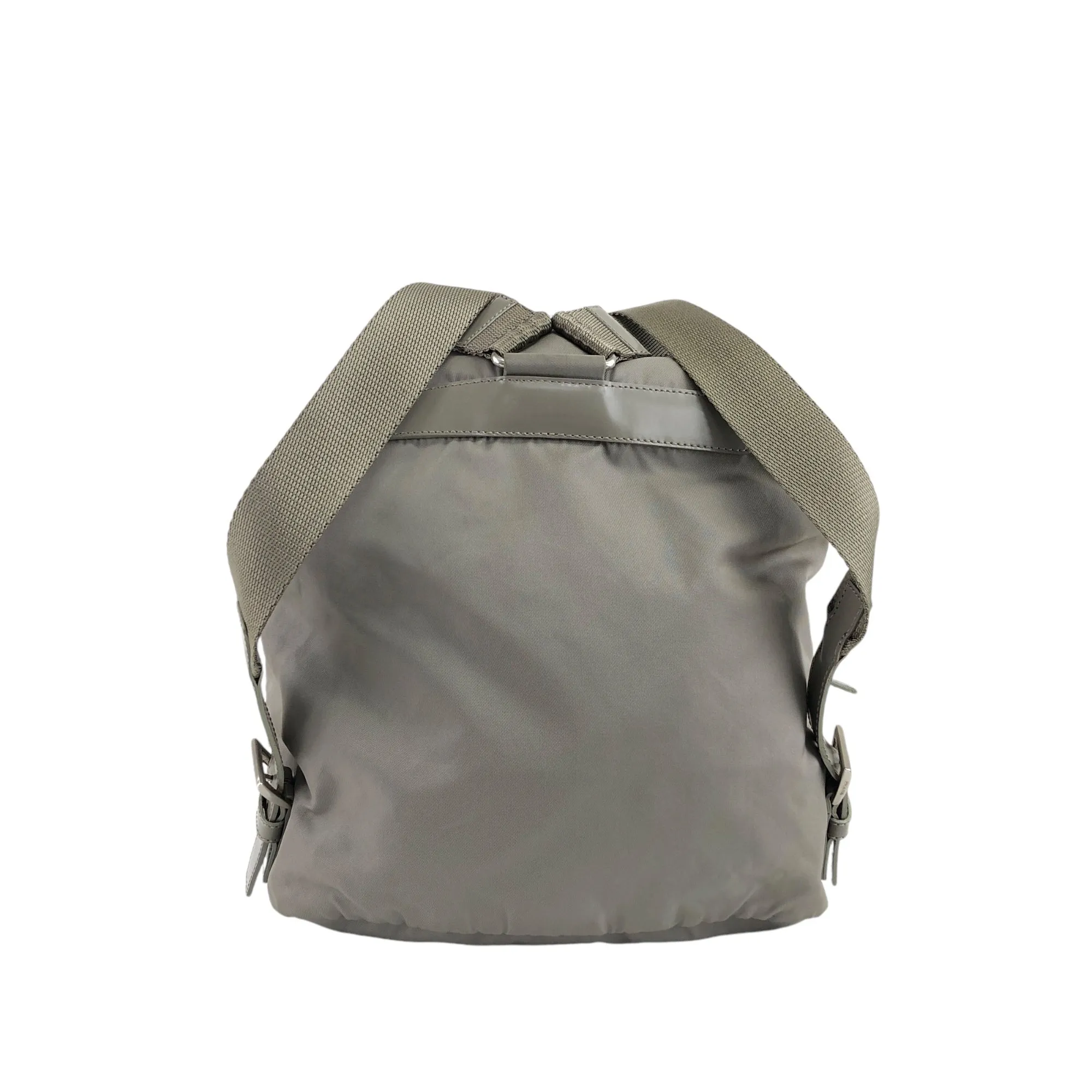 PRADA Triangle Logo Double Pocket Backpack Khaki Vintage ufdafe