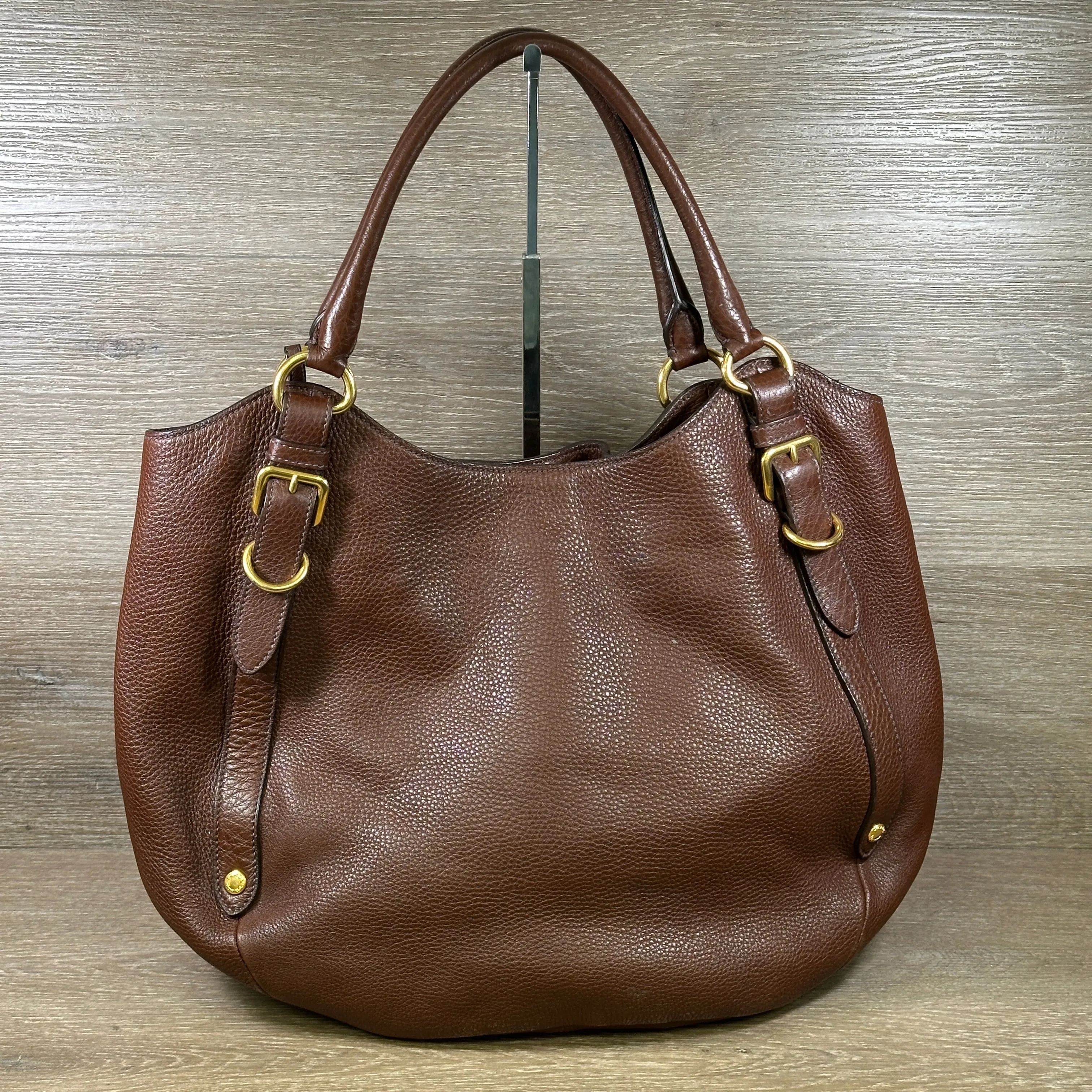 Prada Vitello Daino Hobo - Bruciato
