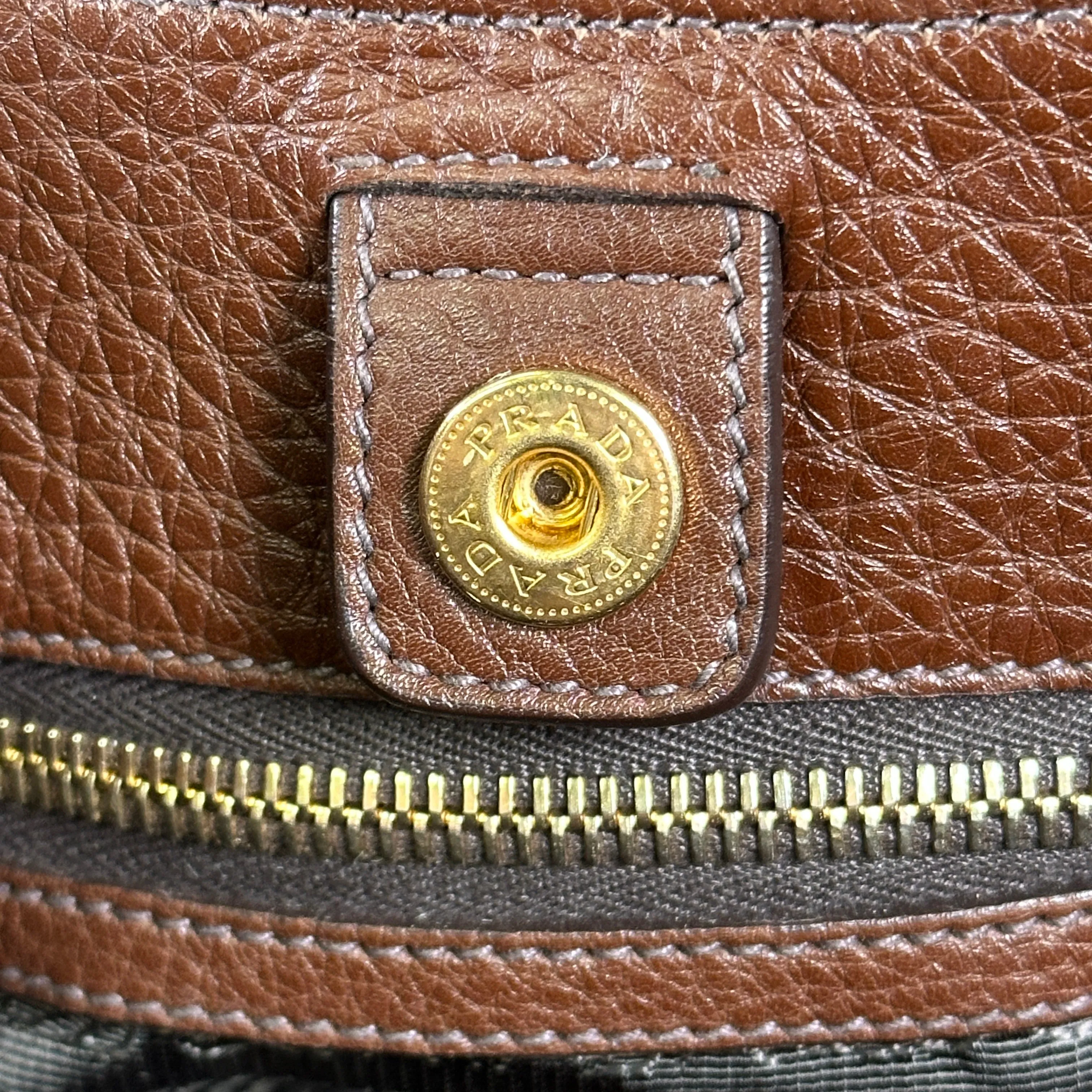 Prada Vitello Daino Hobo - Bruciato
