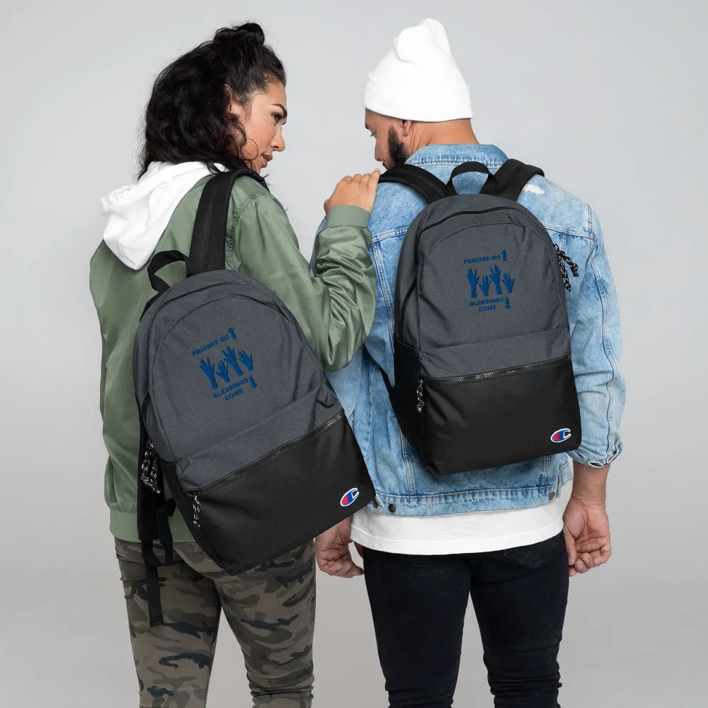 Praises Up Embroidered Champion Backpack