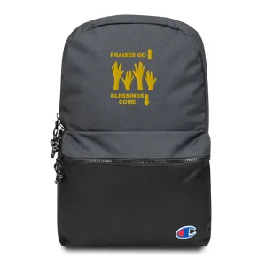 Praises Up Embroidered Champion Backpack
