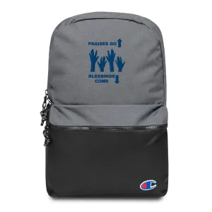 Praises Up Embroidered Champion Backpack