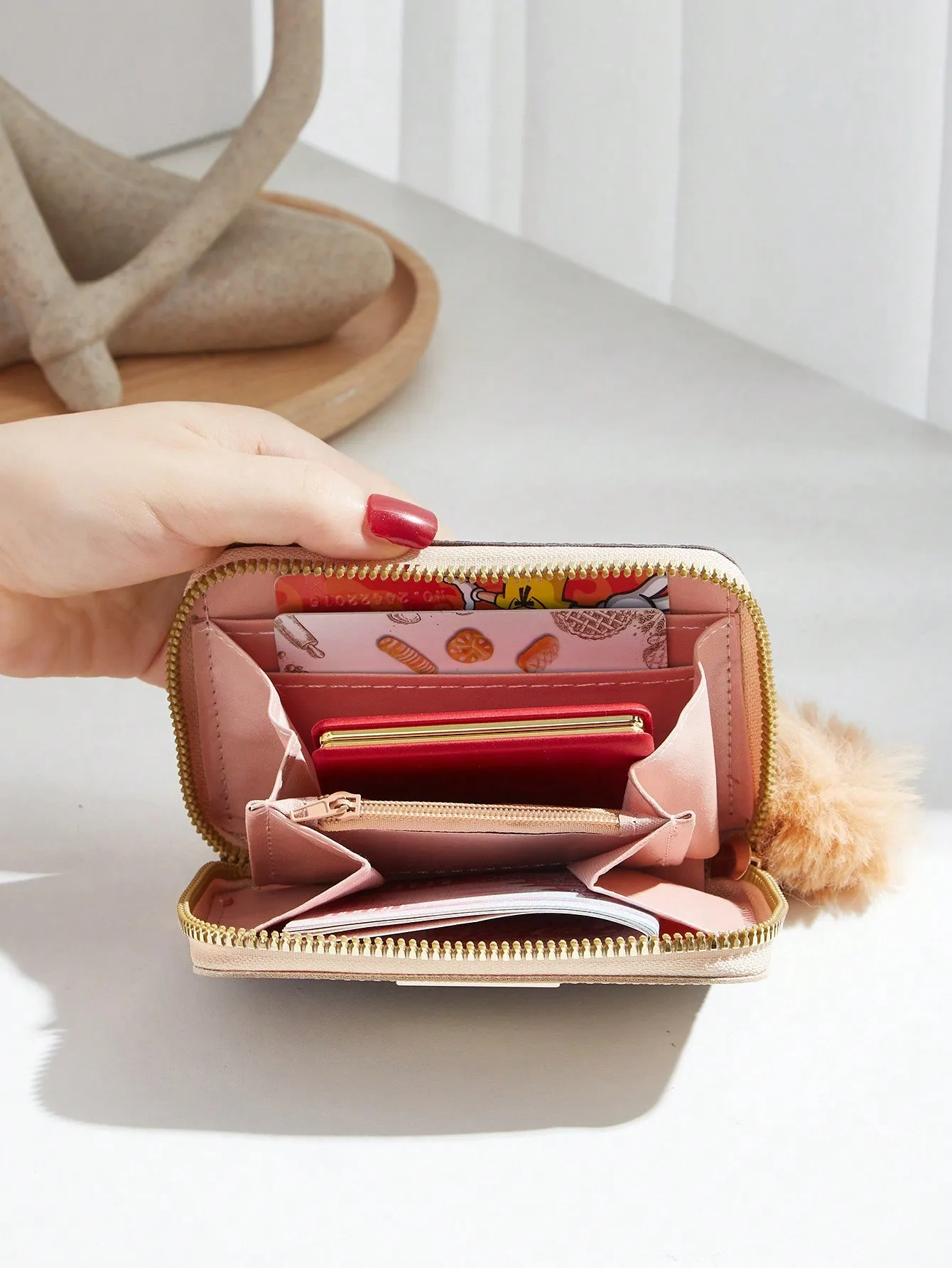 Pu Leather Simple Multifunctional Zipper Coin Purse