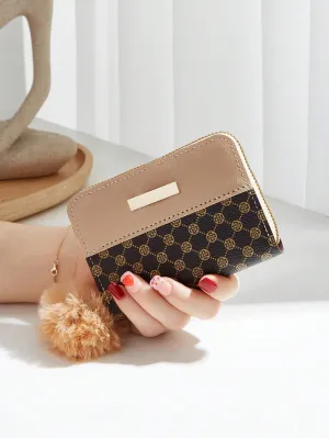 Pu Leather Simple Multifunctional Zipper Coin Purse