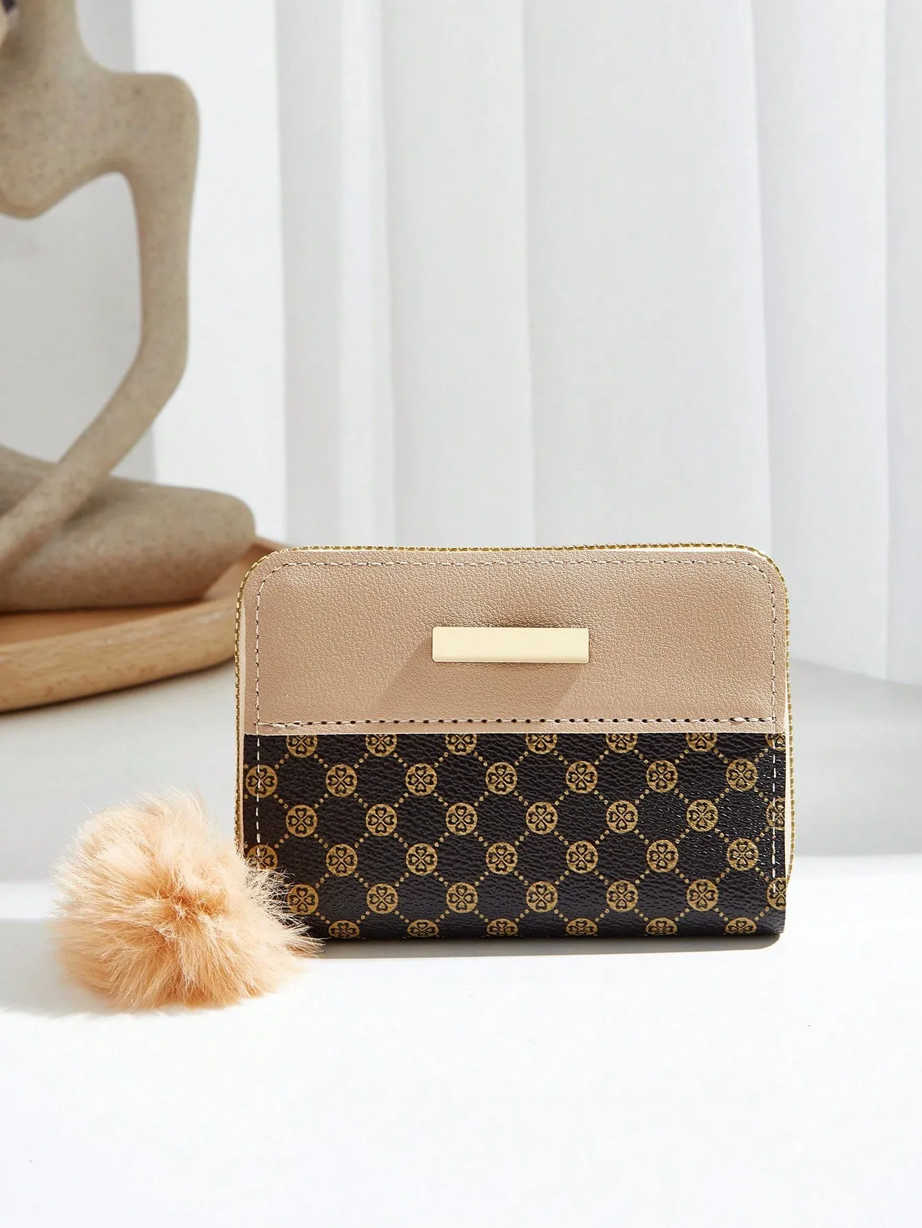 Pu Leather Simple Multifunctional Zipper Coin Purse