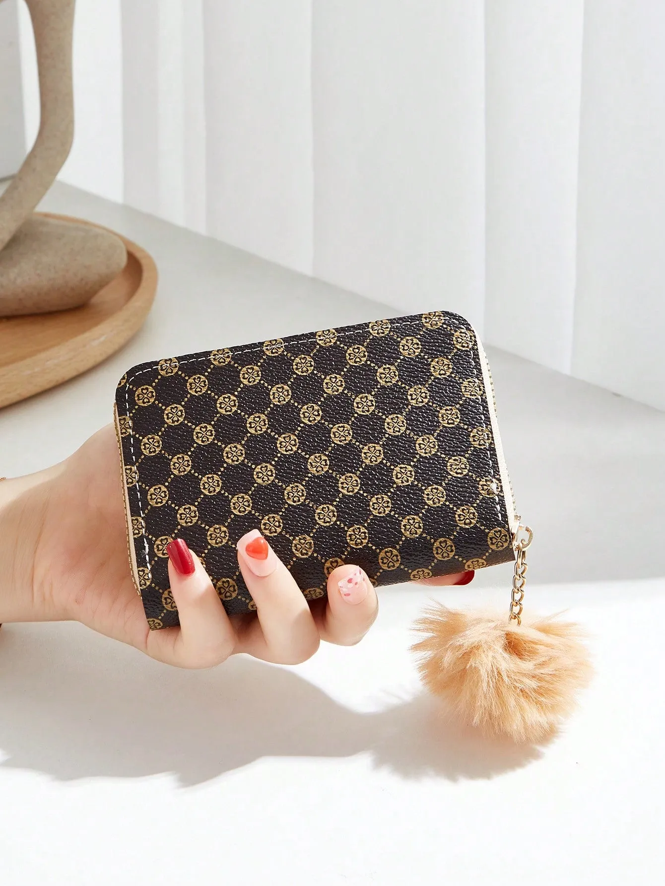 Pu Leather Simple Multifunctional Zipper Coin Purse