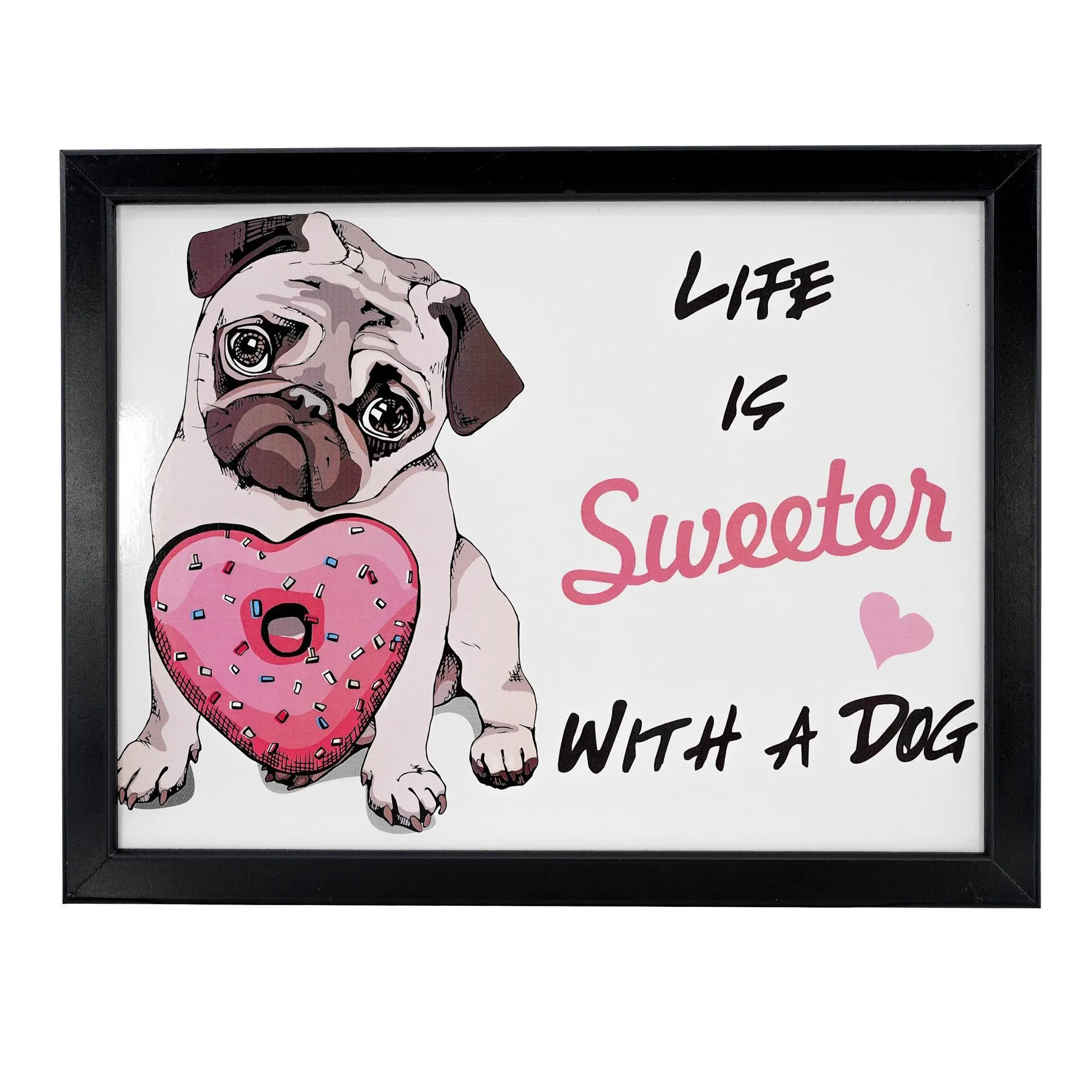 Pug Design lap Tray With Bean Bag Cushion