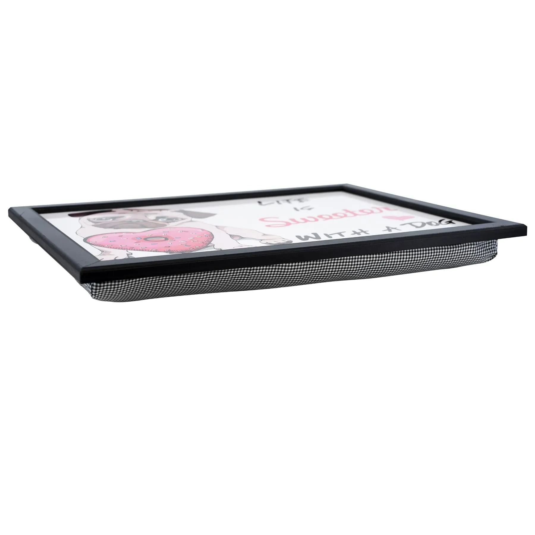 Pug Design lap Tray With Bean Bag Cushion