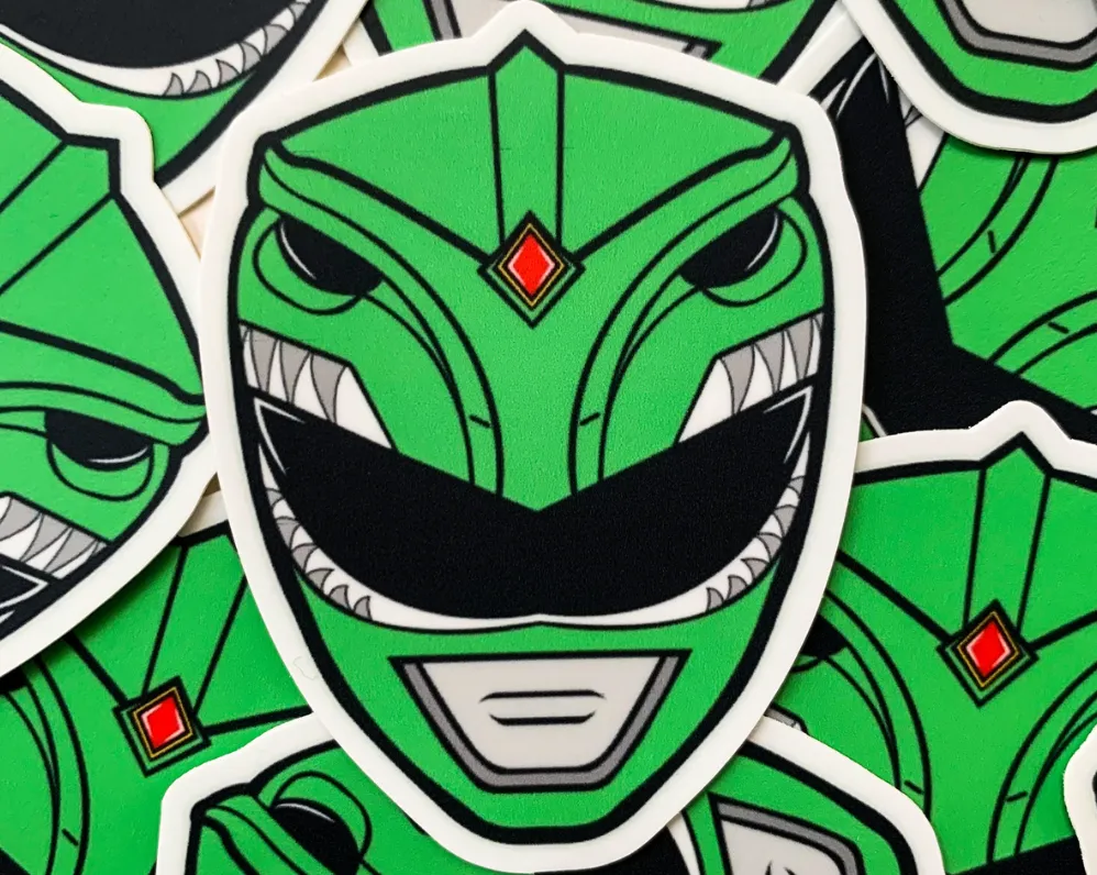 "Green Power Ranger" Vinyl Die Cut Sticker