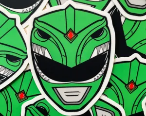 "Green Power Ranger" Vinyl Die Cut Sticker