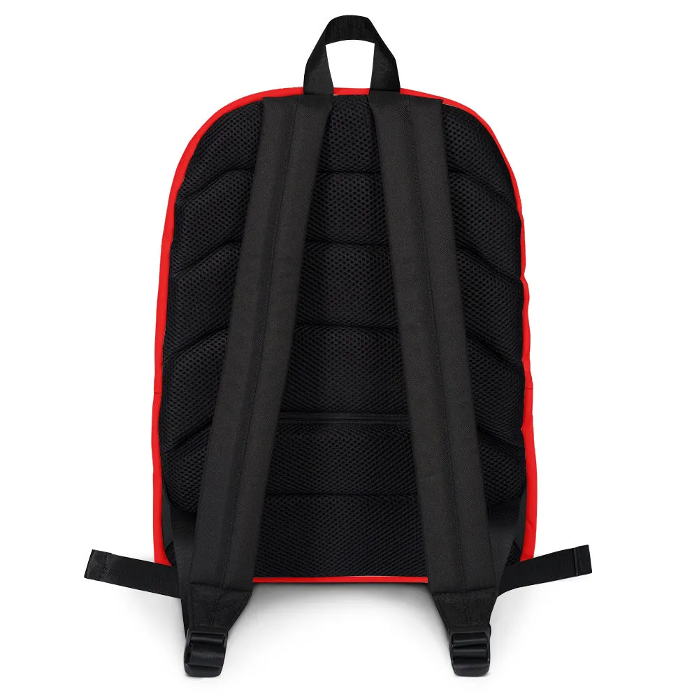 "Lynn Beauty Face" Red Backpack