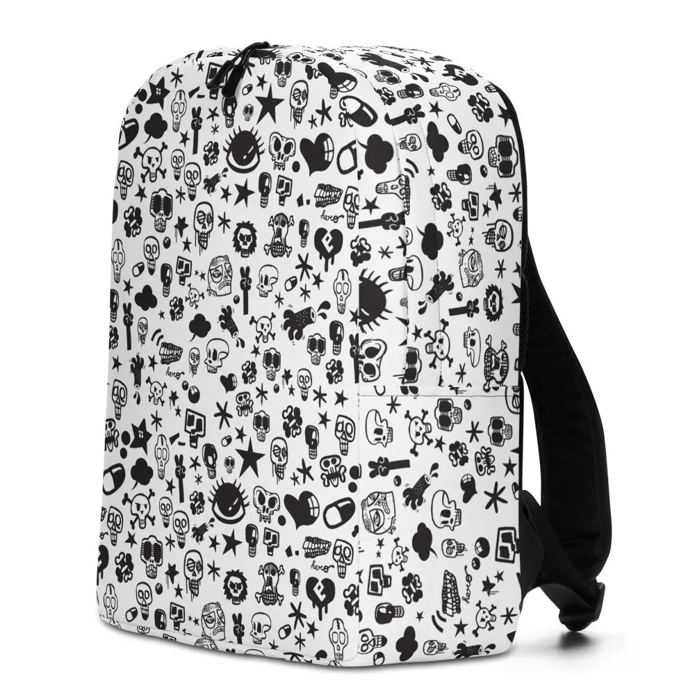 "Skull" Full Printed Minimalist Backpack