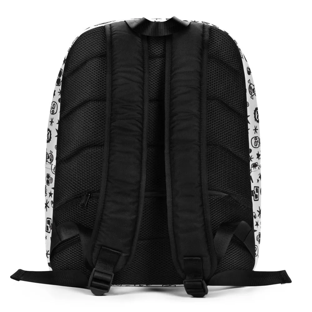 "Skull" Full Printed Minimalist Backpack