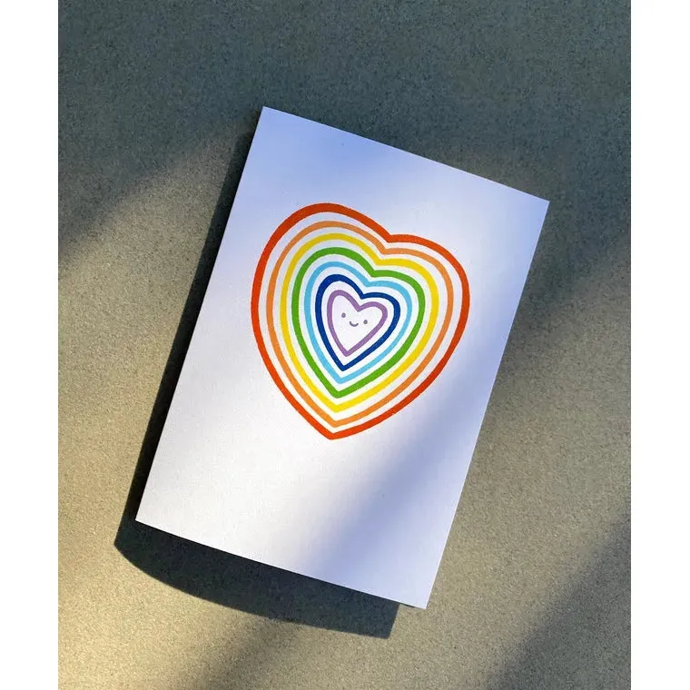 Rainbow Heart Greeting Card
