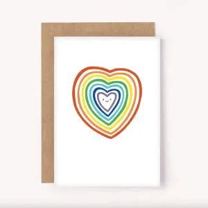 Rainbow Heart Greeting Card