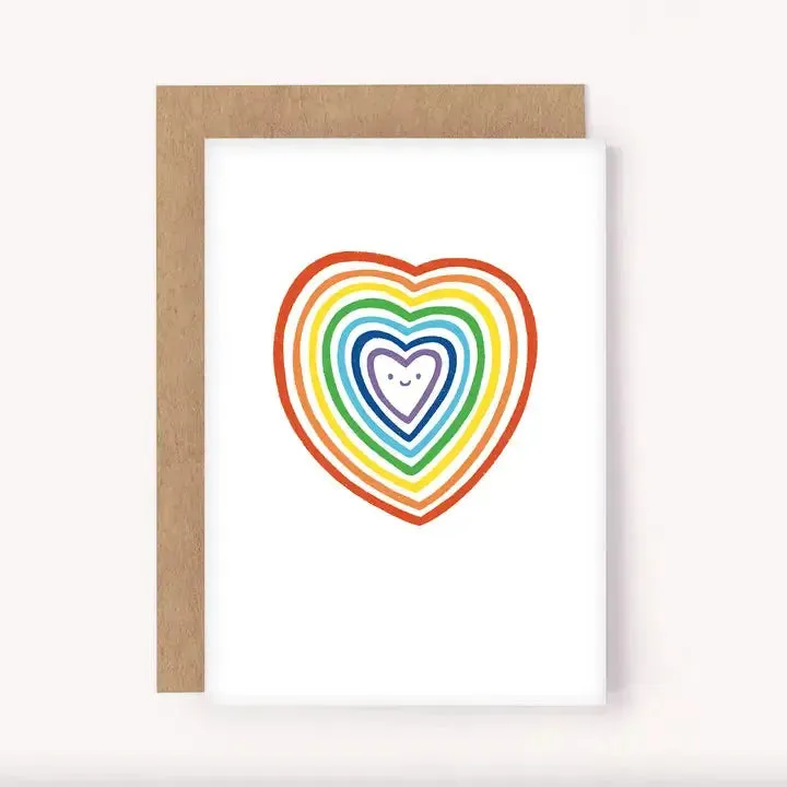 Rainbow Heart Greeting Card