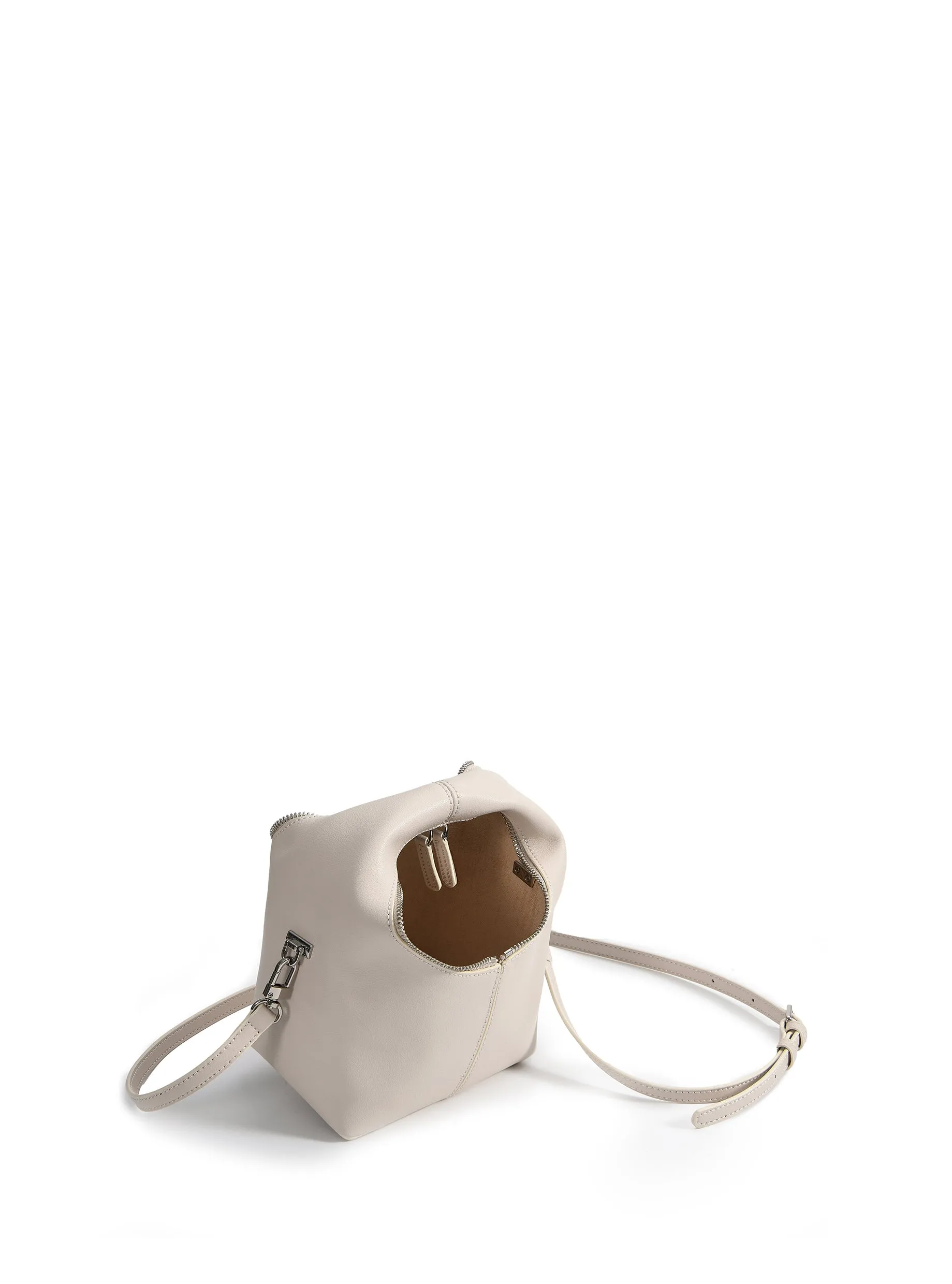 Rebecca Small Cutie Leather Bag, White