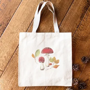 Red Capped Mushrooms - Canvas Tote Bag