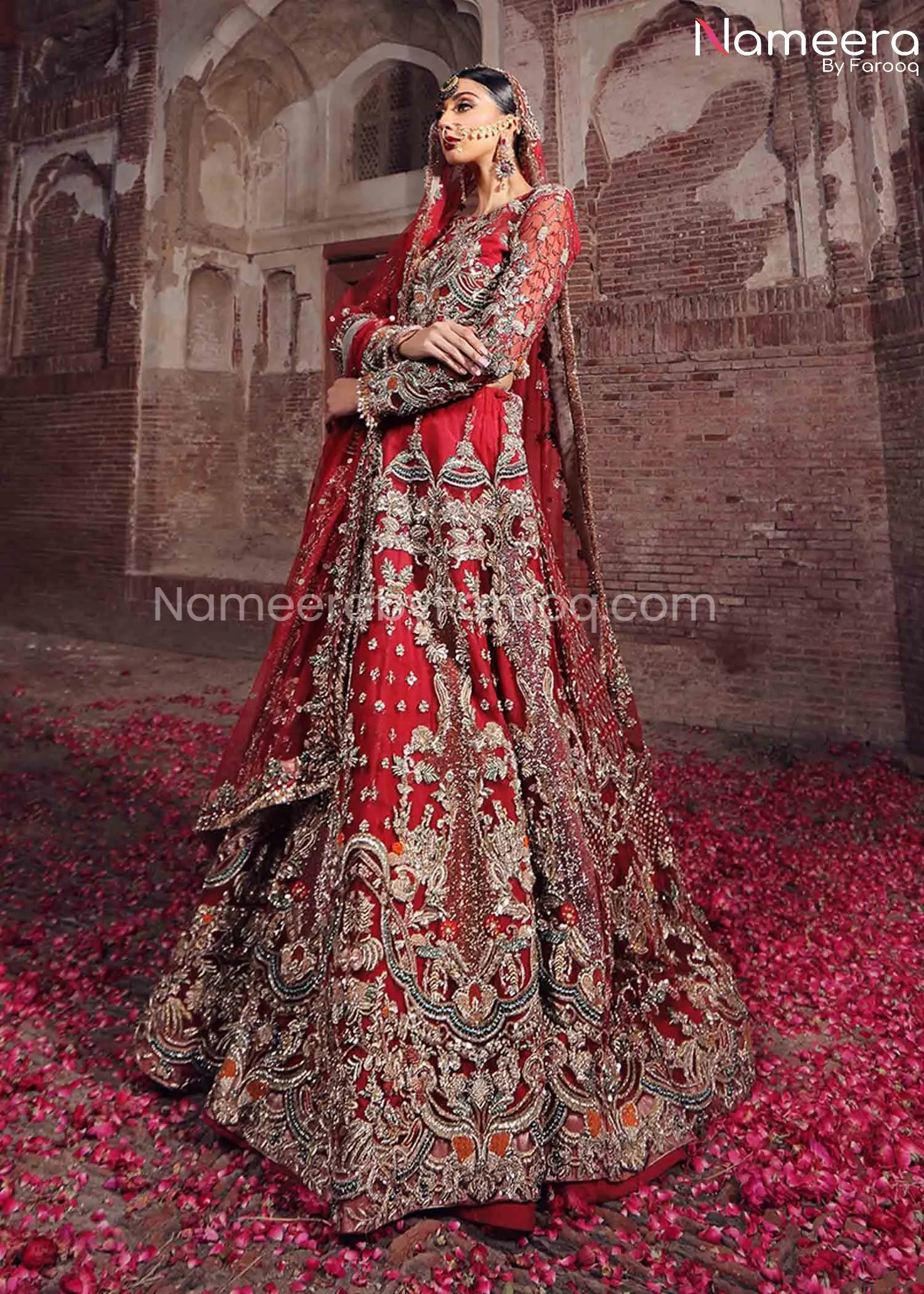 Red Lehenga for Bride by Pakistani Designer 2021 #BR152