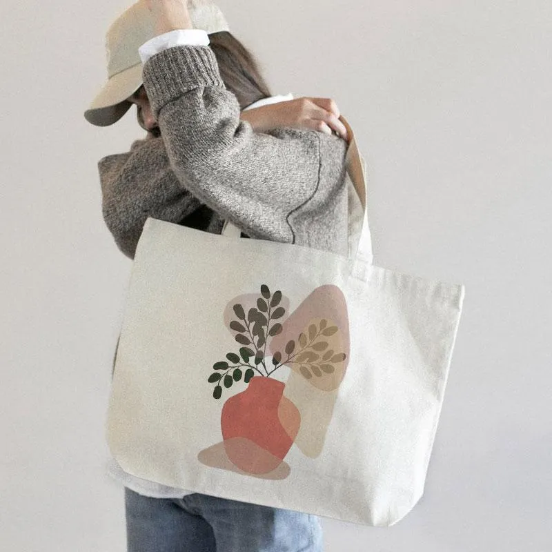 RED VASE CANVAS BAG