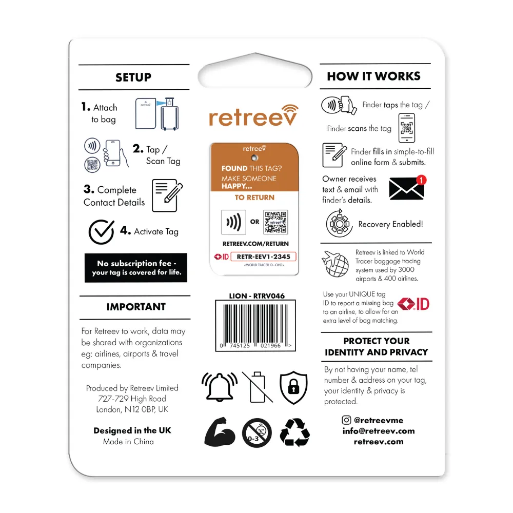 Retreev Smart Tag - Lion