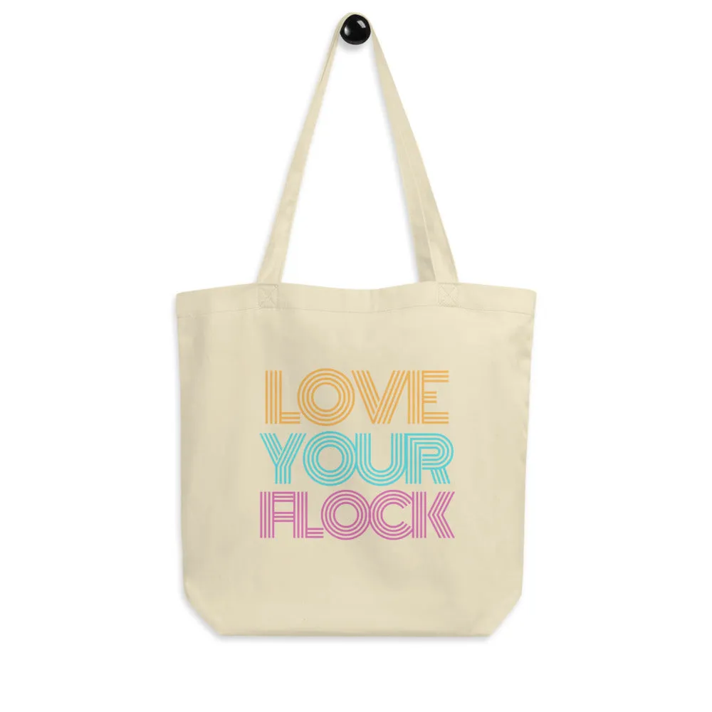 Retro Love Your Flock Eco Tote Bag
