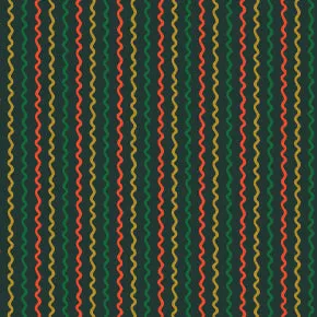 Rifle Paper Co. Basics - Ribbon Stripe - Evergreen Metallic Fabric by Rifle Paper Co. for C   Steel