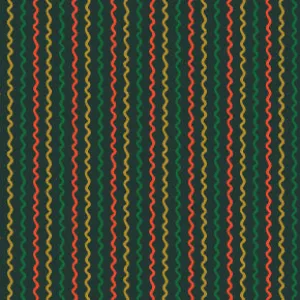 Rifle Paper Co. Basics - Ribbon Stripe - Evergreen Metallic Fabric by Rifle Paper Co. for C   Steel