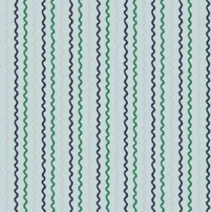 Rifle Paper Co. Basics - Ribbon Stripe - Mint Metallic Fabric by Rifle Paper Co. for C   Steel