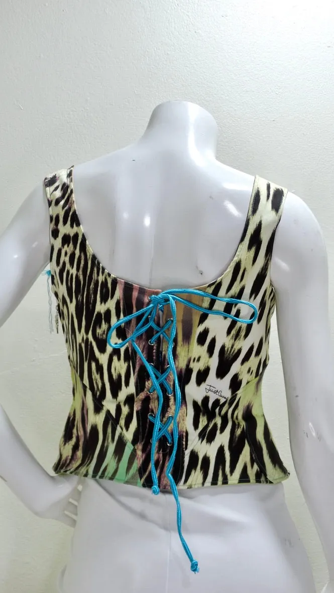 Roberto Cavalli Leopard Corset Circa 1990s