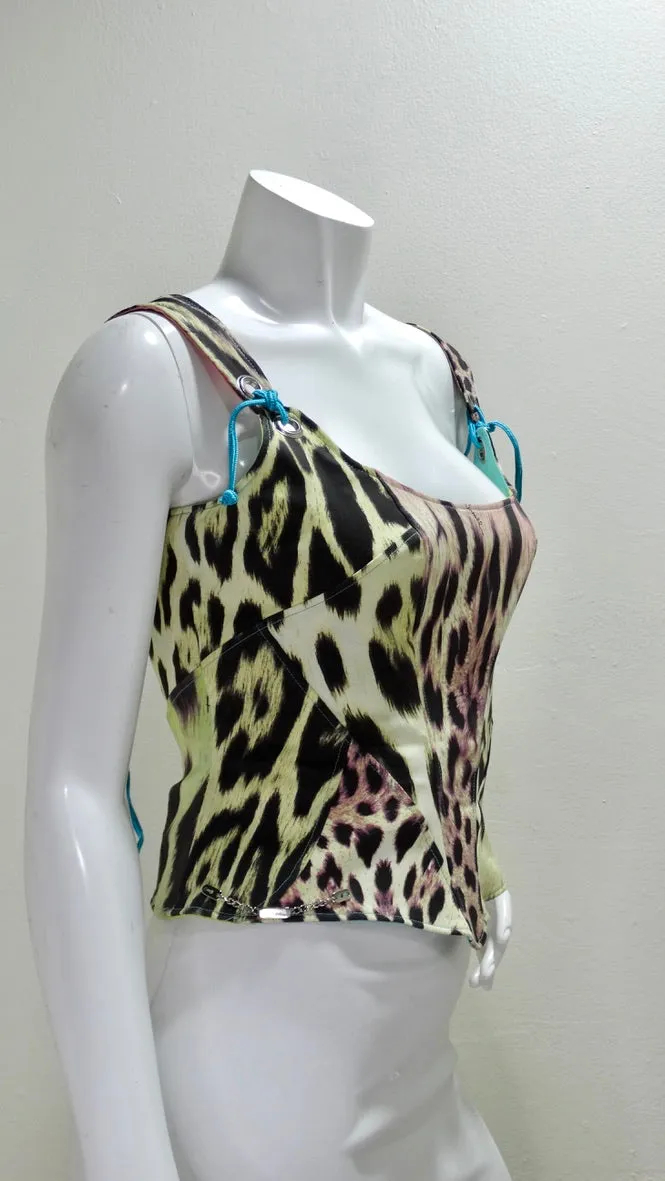 Roberto Cavalli Leopard Corset Circa 1990s