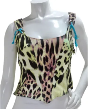 Roberto Cavalli Leopard Corset Circa 1990s