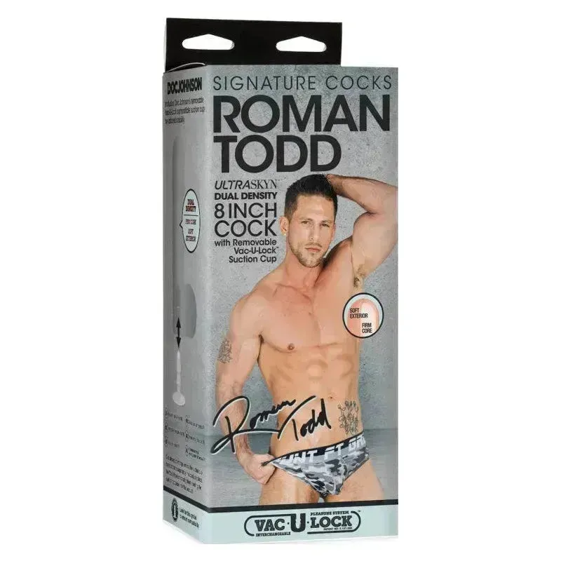 Roman Todd 8in Ultraskyn Cock w Removable Vac-U-Lock Suction Cup Vanilla