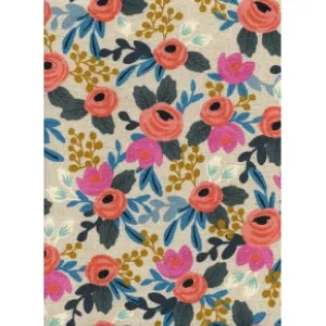 Rosa Floral - Natural Canvas -- Les Fleurs  by Rifle Paper Co. for C   Steel