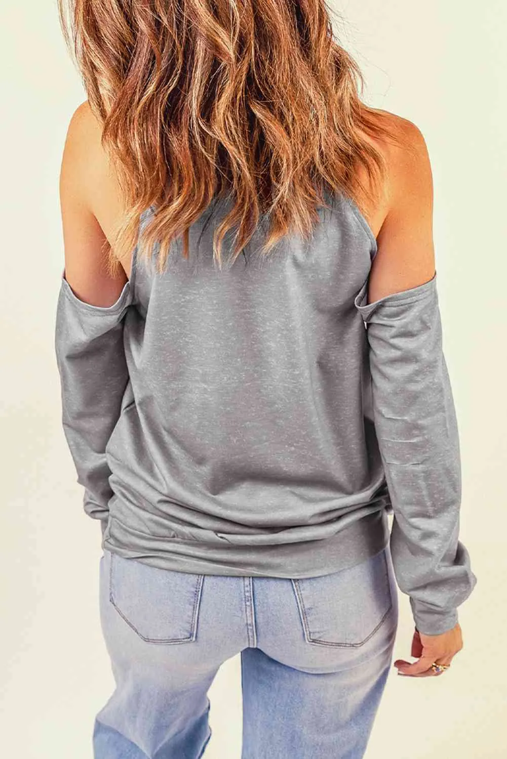 Round Neck Cold Shoulder
