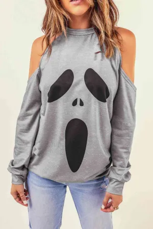 Round Neck Cold Shoulder