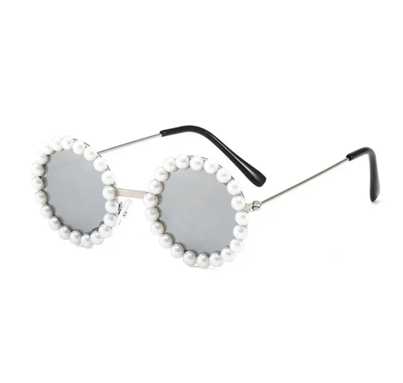 Round Pearls Kids Sunglasses