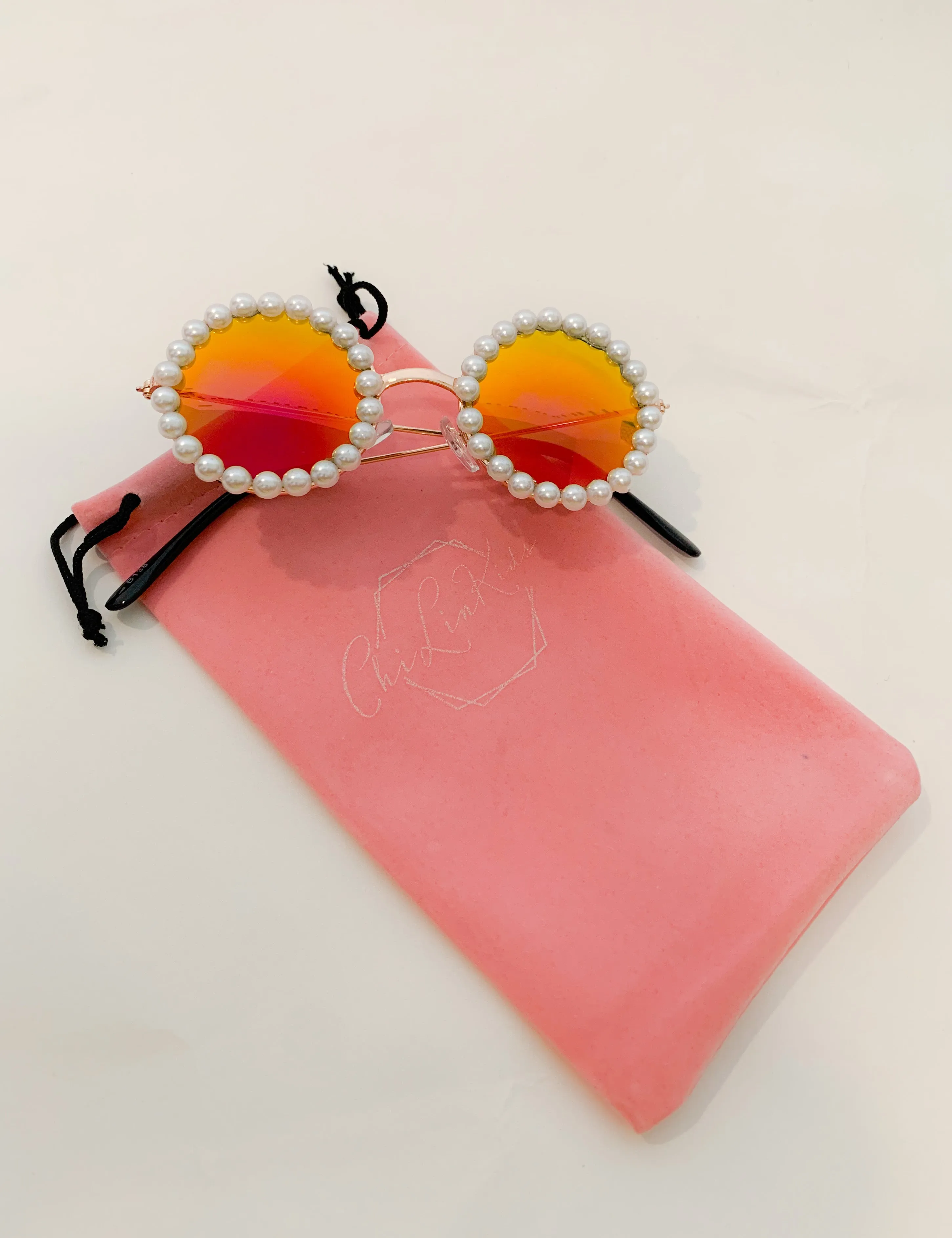 Round Pearls Kids Sunglasses