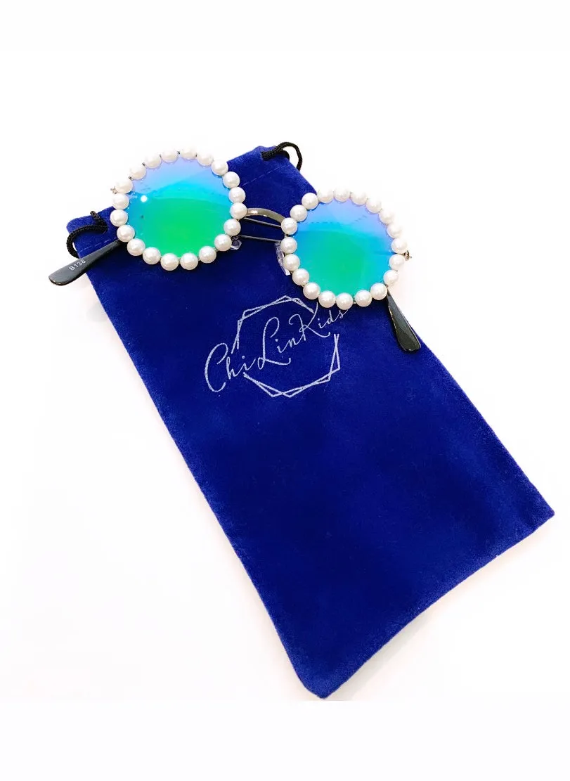 Round Pearls Kids Sunglasses